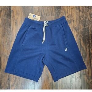 Asics Fleece Shorts- Size Medium- Blue- New